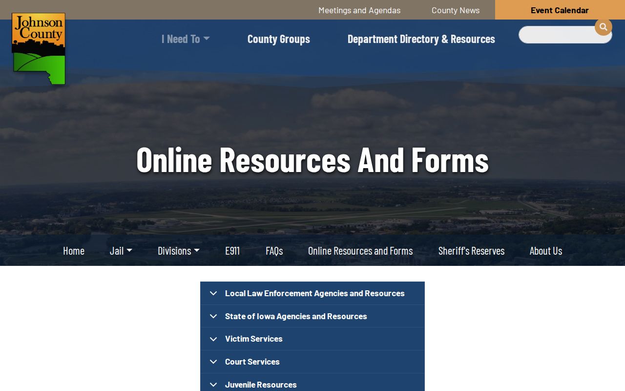 Johnson County most wanted official resource directory